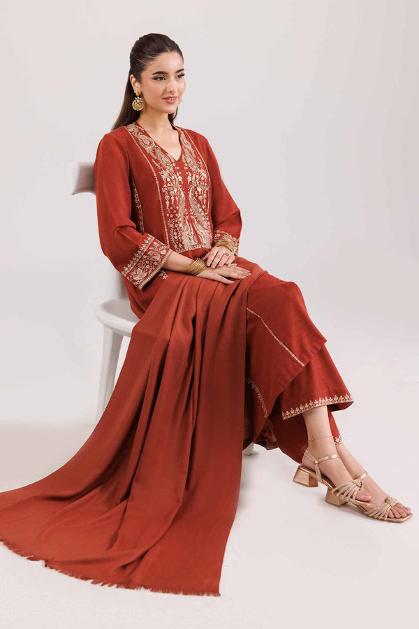 3 Piece - Embroidered Suit - KFW25-193 for Women - Pret Collection | Nishat | Shop Online