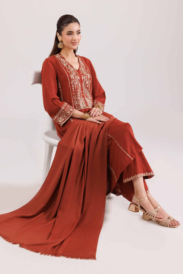 3 Piece - Embroidered Suit - KFW25-193 for Women - Pret Collection | Nishat | Shop Online