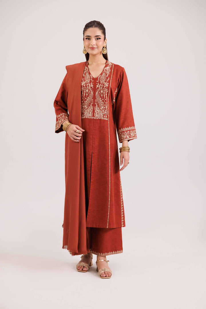 3 Piece - Embroidered Suit - KFW25-193 for Women - Pret Collection | Nishat | Shop Online