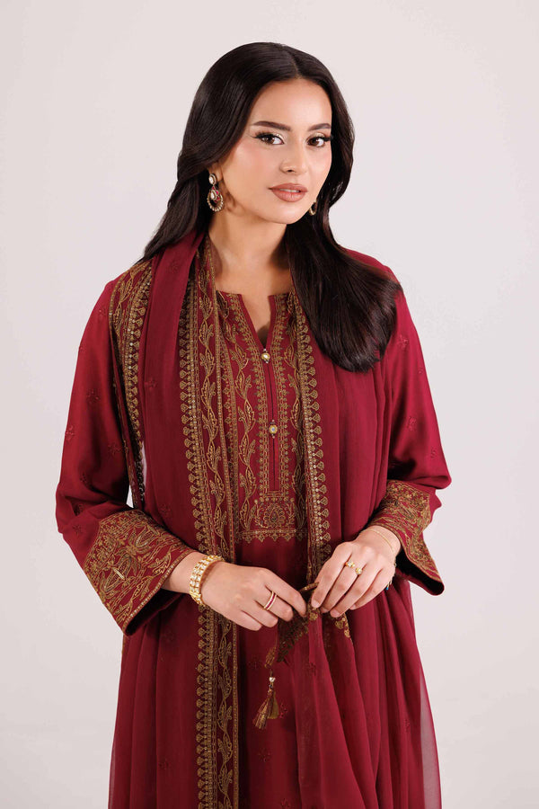 3 Piece - Embroidered Suit - KFW25-194 for Women - Pret Collection | Nishat | Shop Online