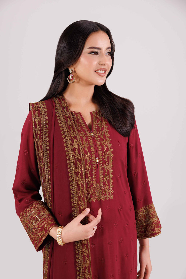 3 Piece - Embroidered Suit - KFW25-194 for Women - Pret Collection | Nishat | Shop Online