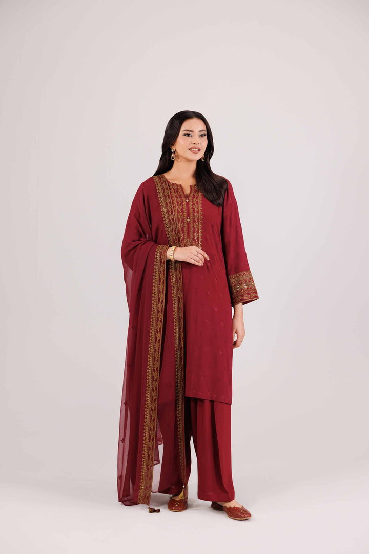 3 Piece - Embroidered Suit - KFW25-194 for Women - Pret Collection | Nishat | Shop Online