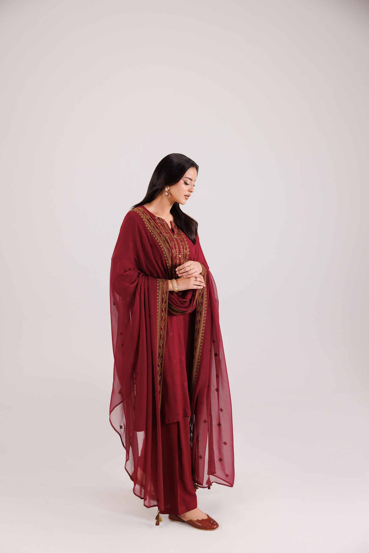 3 Piece - Embroidered Suit - KFW25-194 for Women - Pret Collection | Nishat | Shop Online