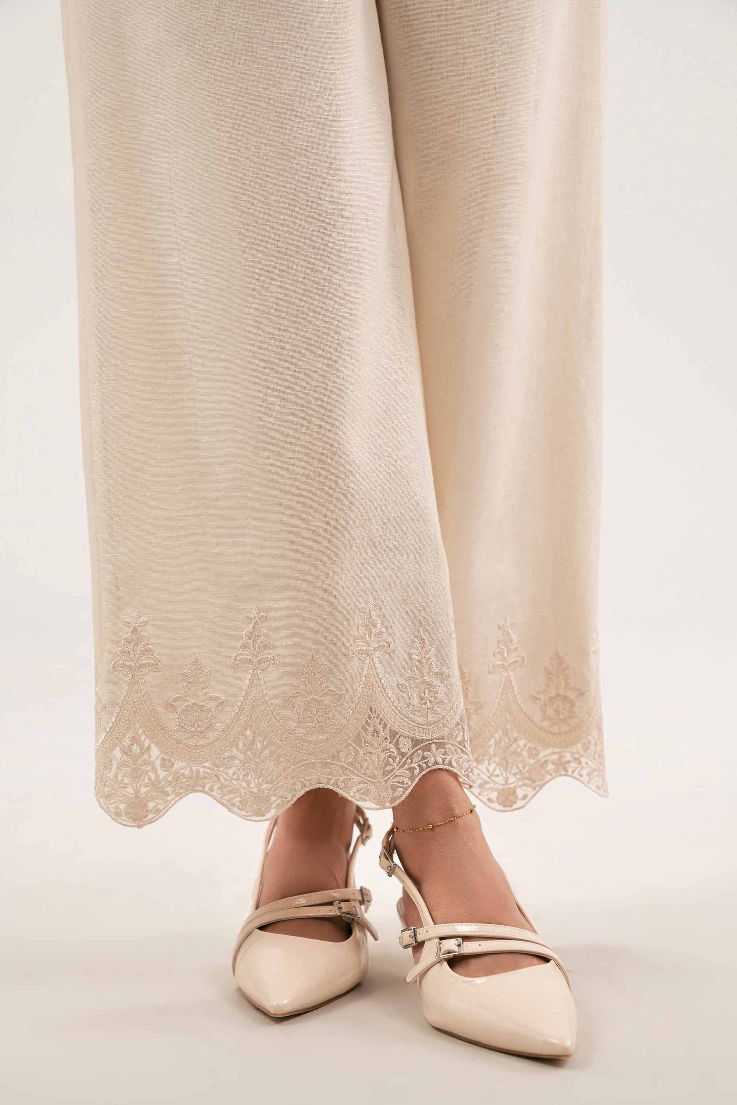 Embroidered Trousers - KFW25-198 for Women - Pret Collection | Nishat | Shop Online