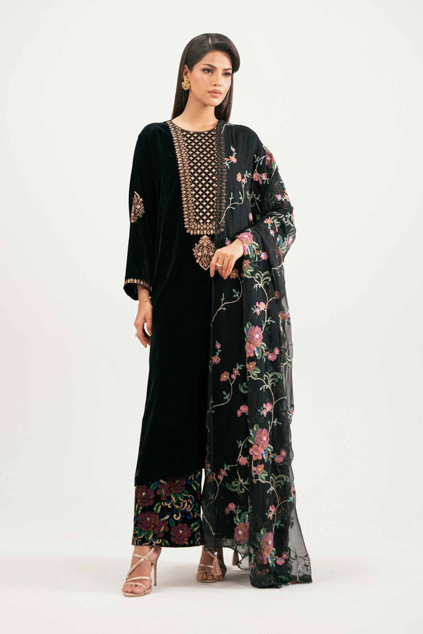 3 Piece - Printed Embroidered Suit - KFW25-22 for Women - Pret Collection | Nishat | Shop Online