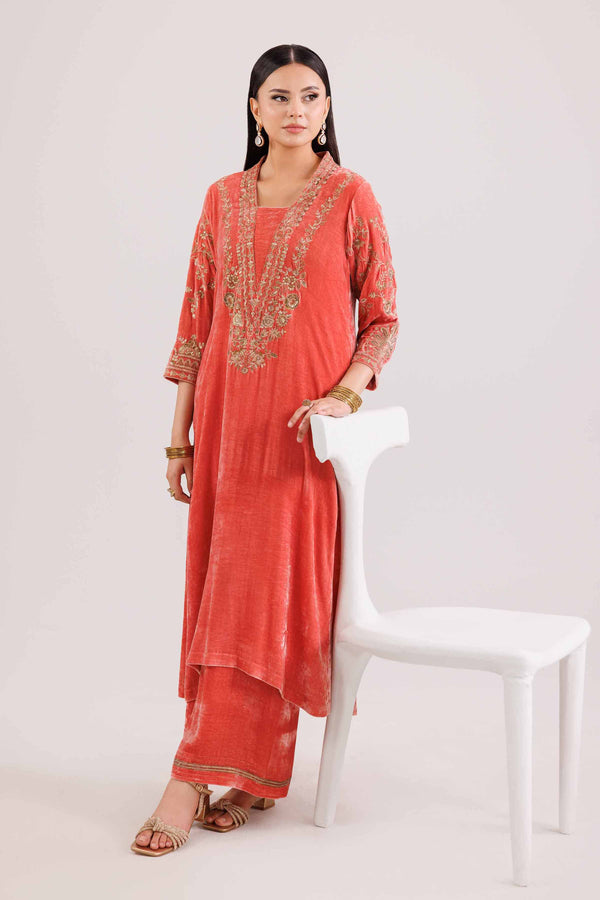 2 Piece - Embroidered Suit - KFW25-26 for Women - Pret Collection | Nishat | Shop Online