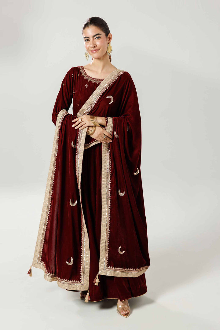 Embroidered Dupatta - KFW25-47 for Women - Pret Collection | Nishat | Shop Online