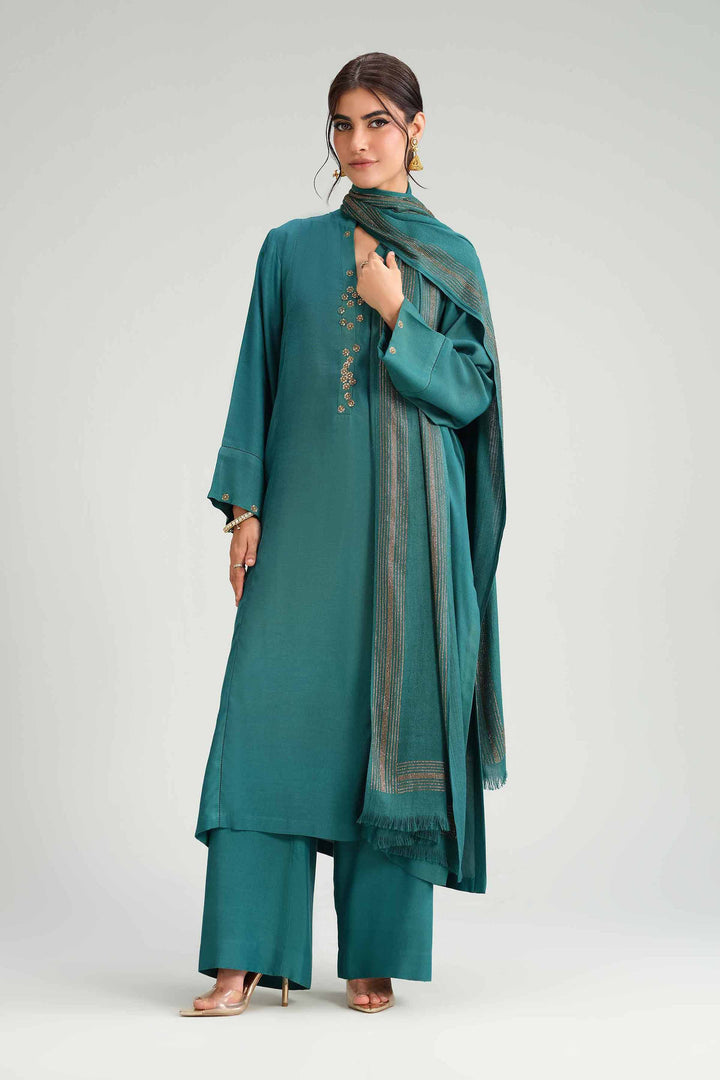 3 Piece - Basic Suit - KFW25-77 for Women - Pret Collection | Nishat | Shop Online
