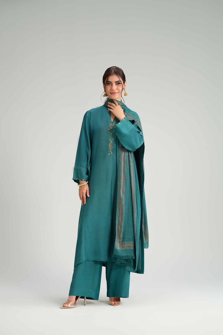 3 Piece - Basic Suit - KFW25-77 for Women - Pret Collection | Nishat | Shop Online