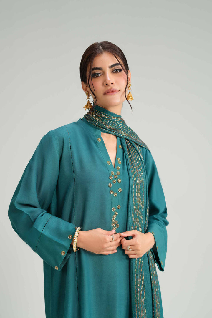 3 Piece - Basic Suit - KFW25-77 for Women - Pret Collection | Nishat | Shop Online