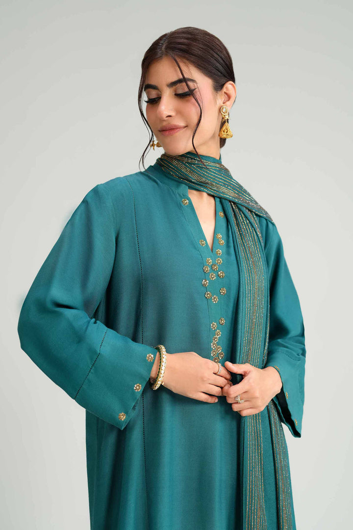 3 Piece - Basic Suit - KFW25-77 for Women - Pret Collection | Nishat | Shop Online