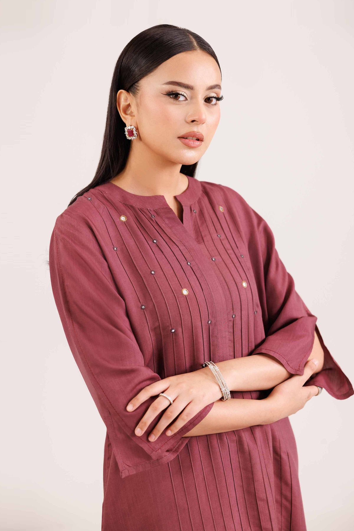2 Piece - Embroidered Suit - KFW25-79 for Women - Pret Collection | Nishat | Shop Online 