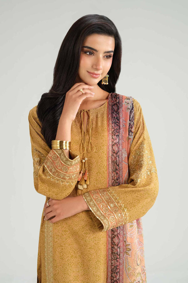 3 Piece - Printed Embroidered Suit - KFW25-82 for Women - Pret Collection | Nishat | Shop Online