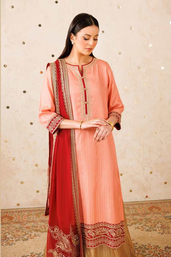 3 Piece - Embroidered Suit - KFW25-83 for Women - Pret Collection | Nishat | Shop Online