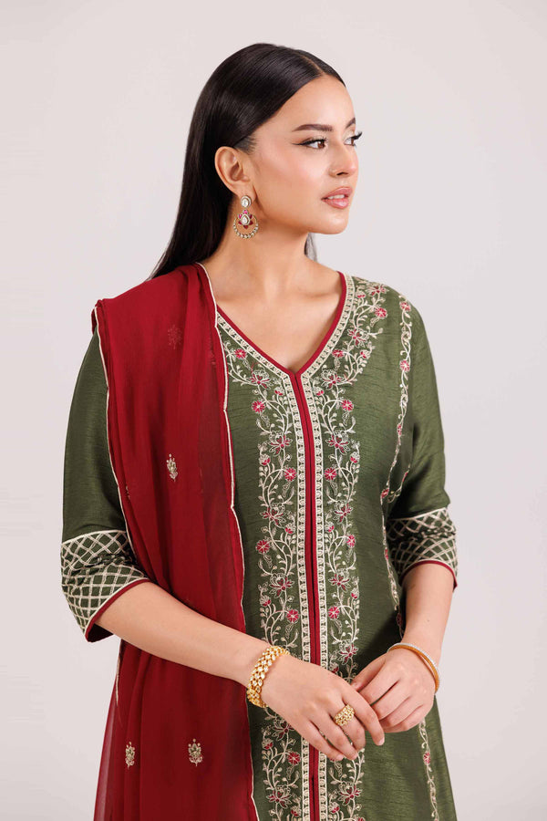 3 Piece - Embroidered Suit - KFW25-89 for Women - Pret Collection | Nishat | Shop Online