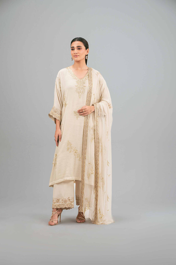 3 Piece - Embroidered Suit - KFW25-90 for Women - Pret Collection | Nishat | Shop Online