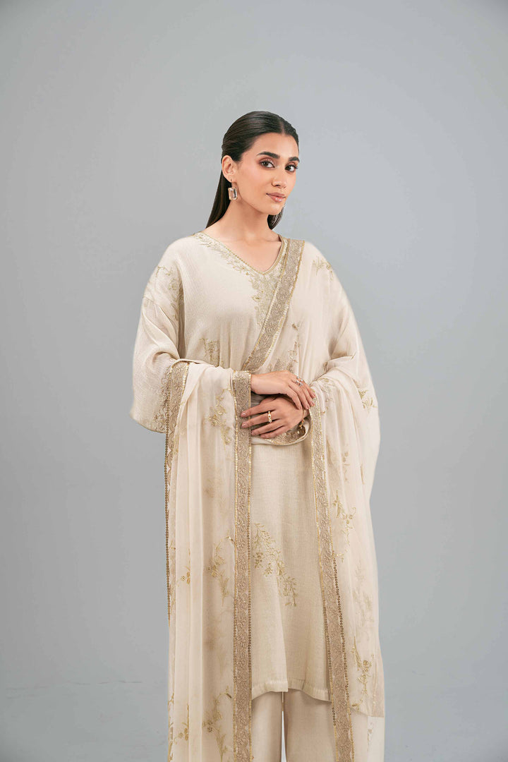 3 Piece - Embroidered Suit - KFW25-90 for Women - Pret Collection | Nishat | Shop Online