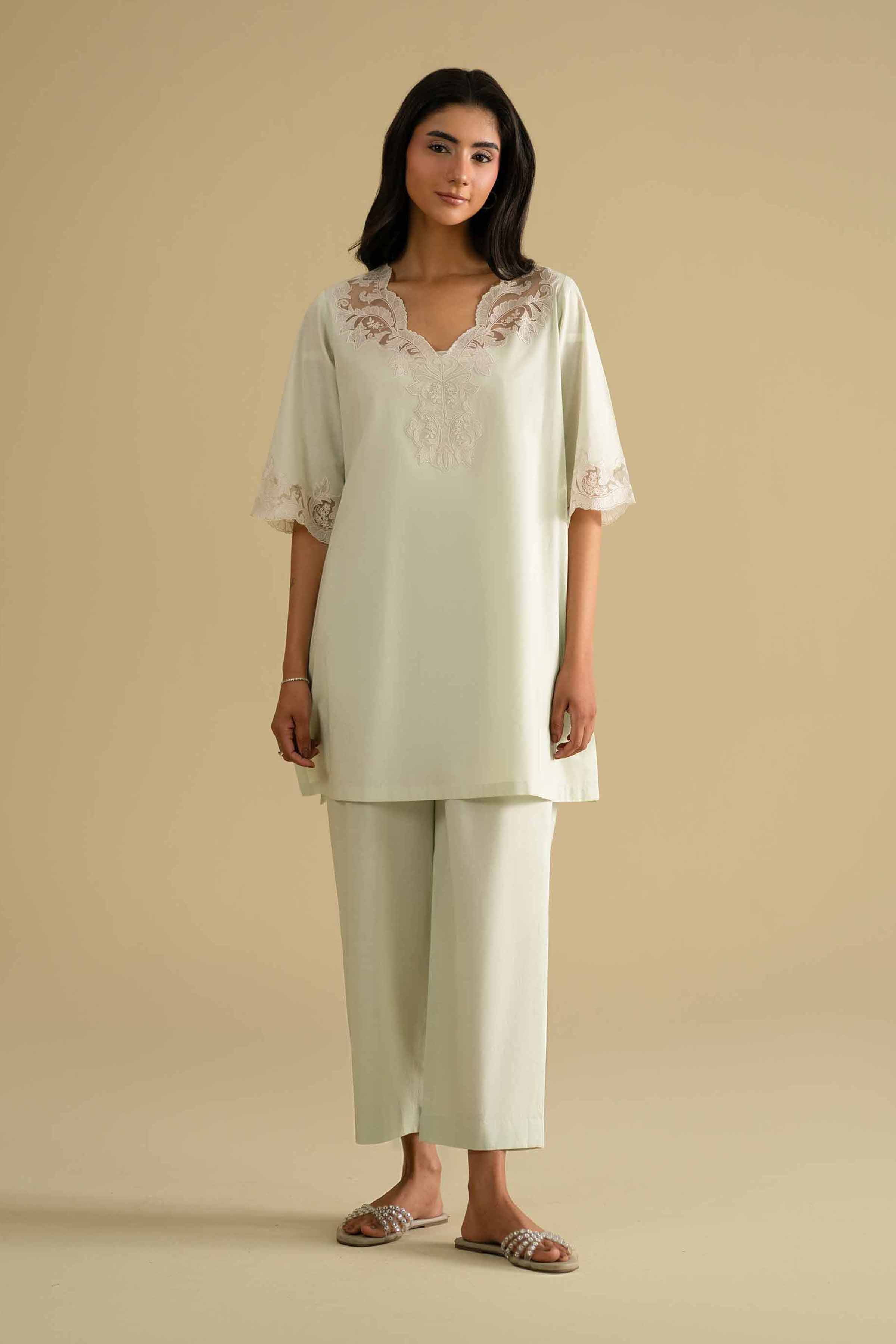 2 Piece - Embroidered Loungewear - KLS26-04 for Women - Pret Collection | Nishat | Shop Online