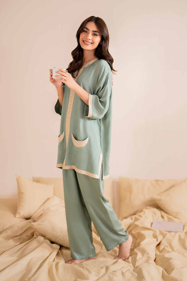 2 Piece Sage Cotail Basic Loungewear