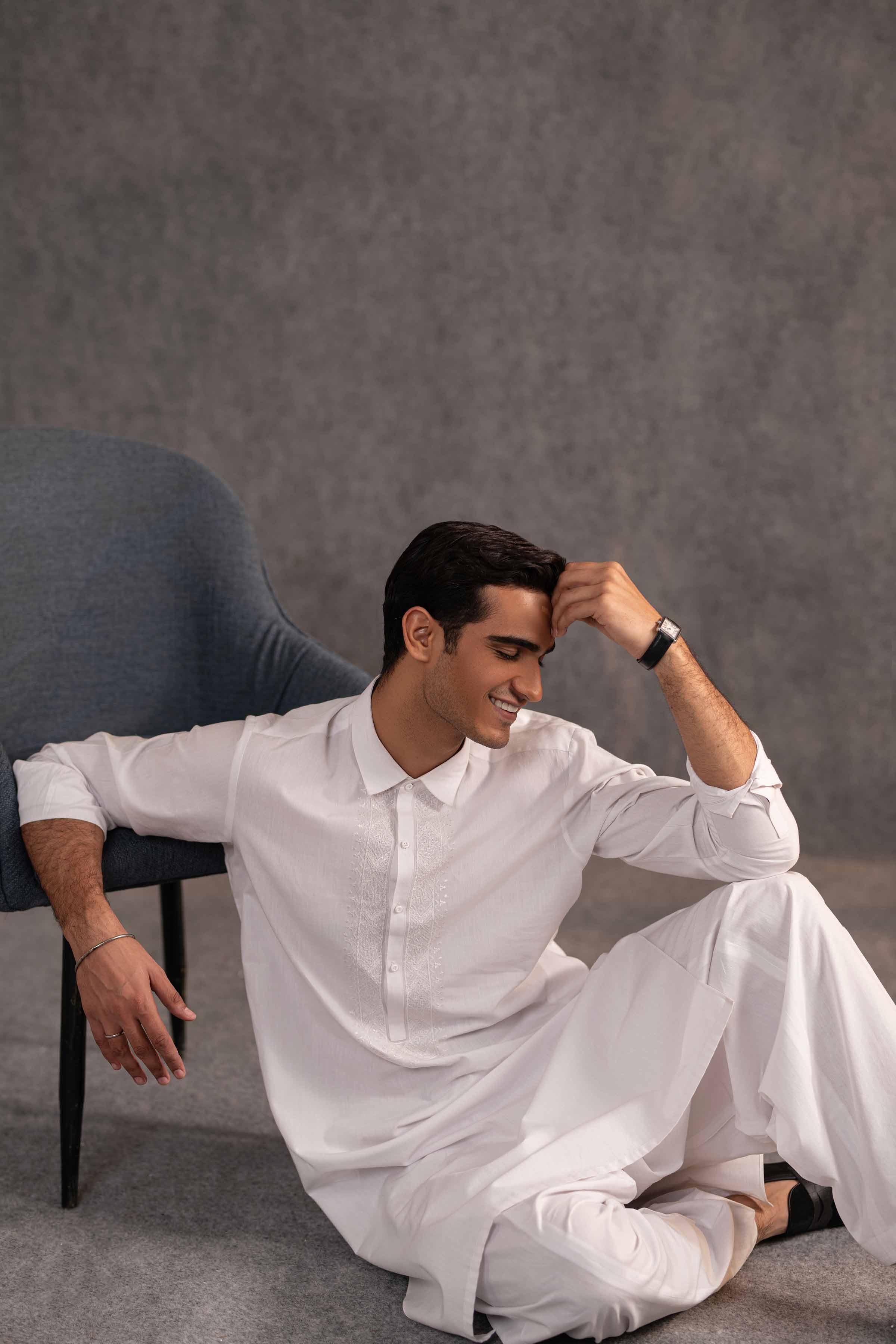 2 Piece - Embroidered Naqsh Suit - KNS25-01 for Men - Menswear Collection | Nishat | Shop Online