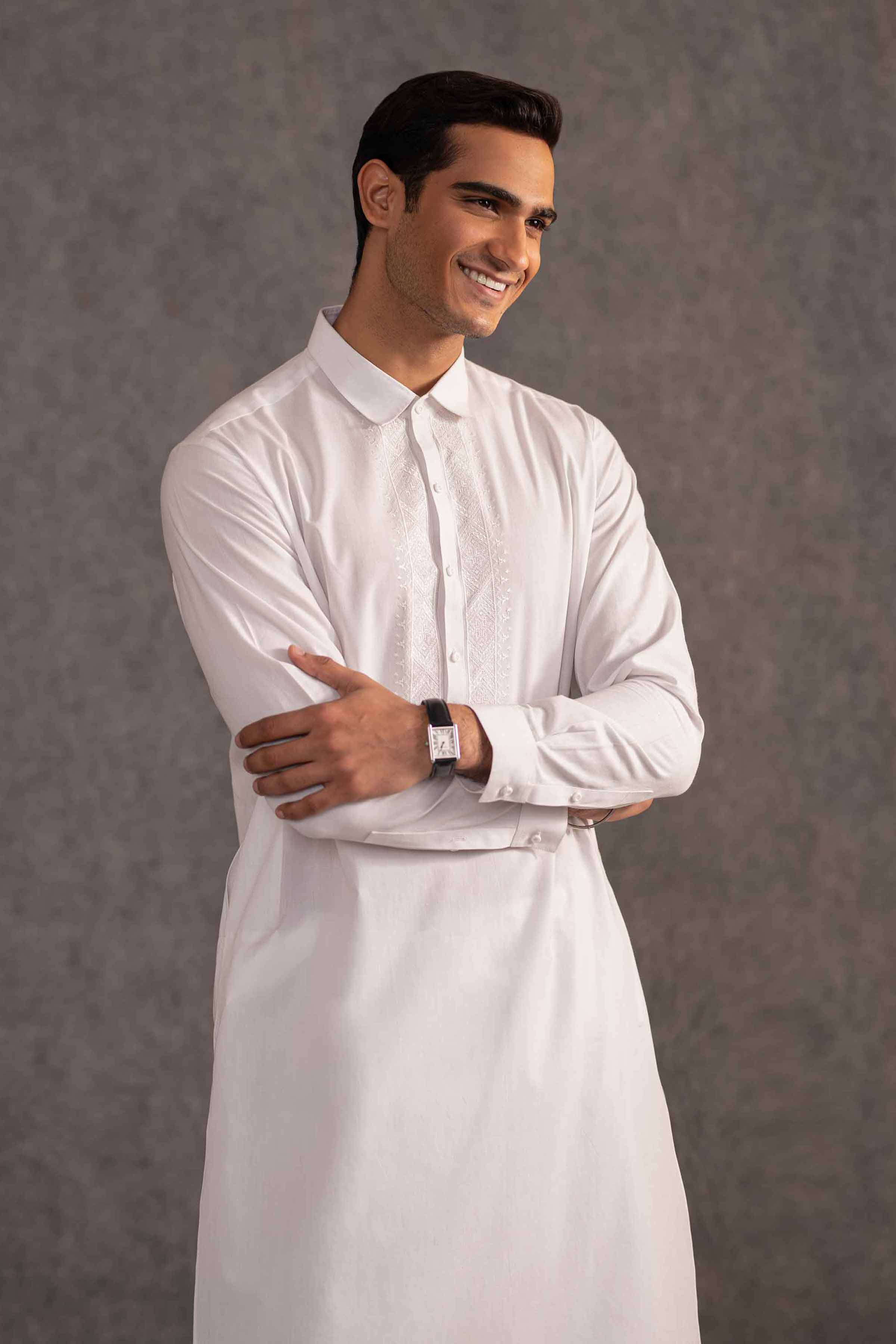 2 Piece - Embroidered Naqsh Suit - KNS25-01 for Men - Menswear Collection | Nishat | Shop Online