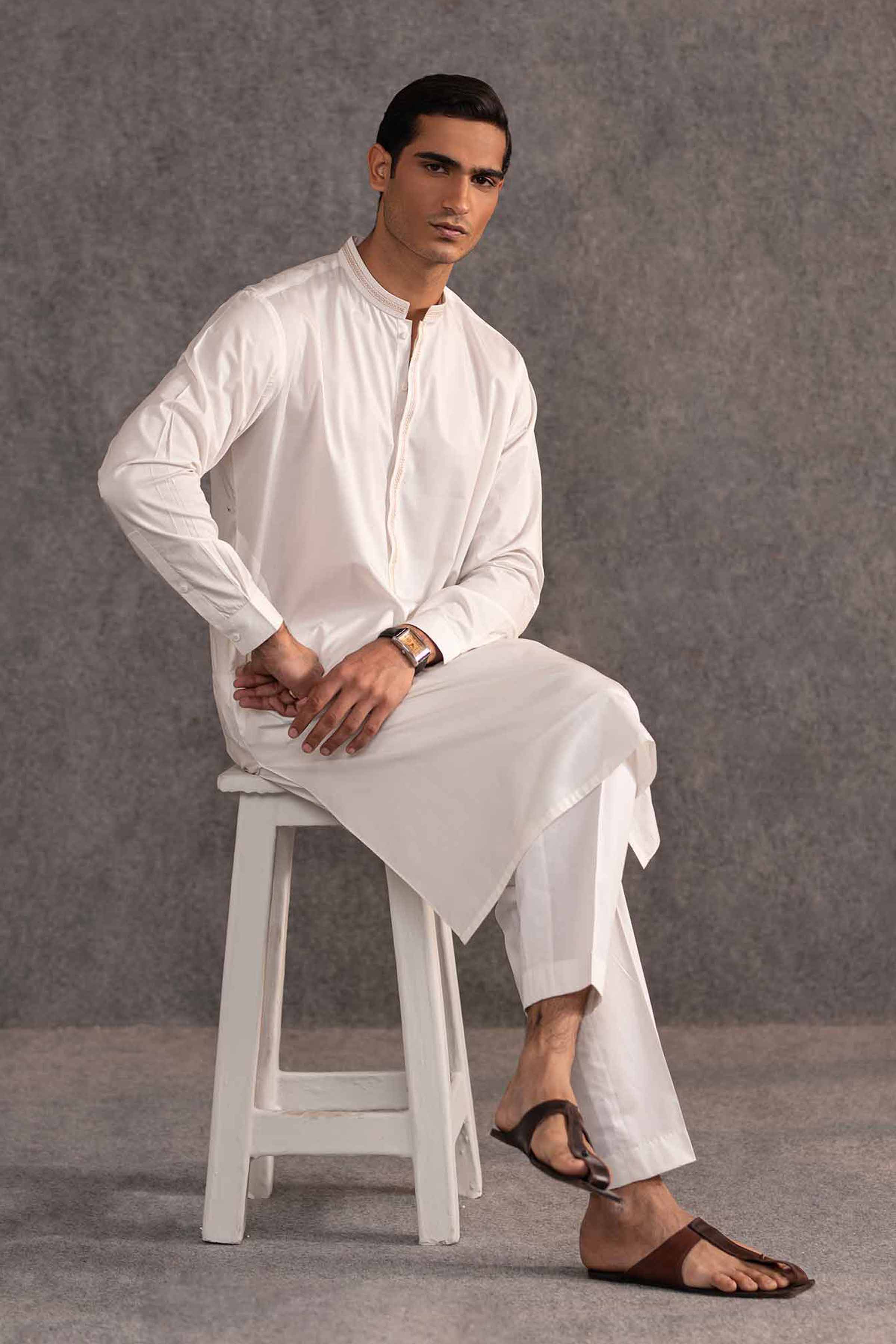 2 Piece - Embroidered Naqsh Suit - KNS25-02 for Men - Menswear Collection | Nishat | Shop Online