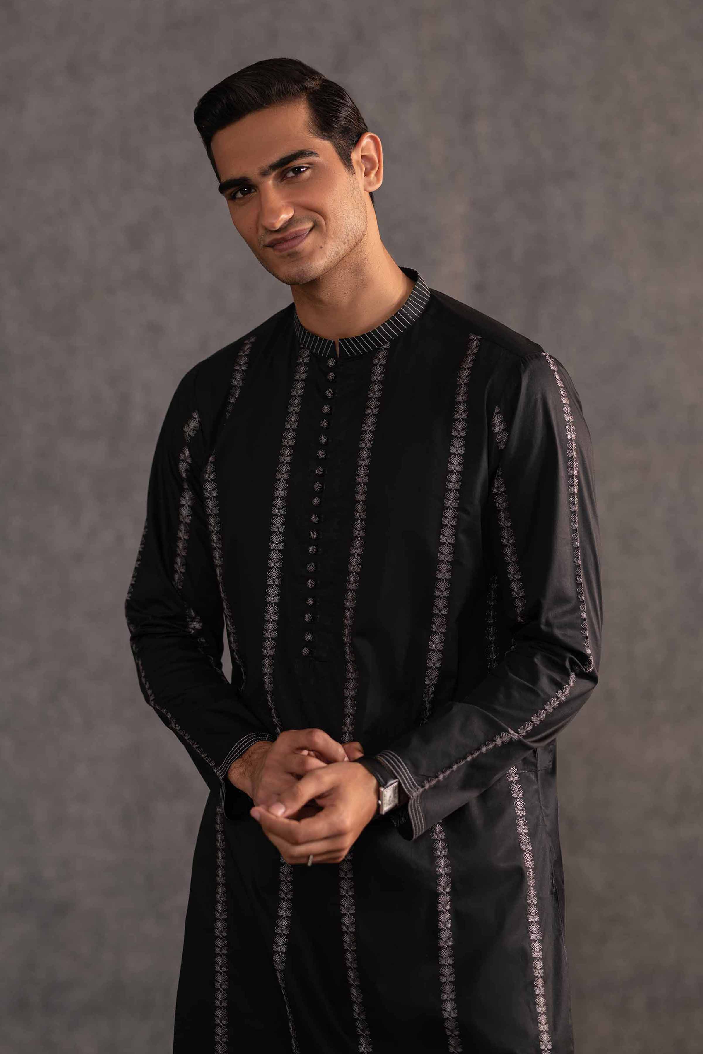 2 Piece - Embroidered Naqsh Suit - KNS25-03 for Men - Menswear Collection | Nishat | Shop Online