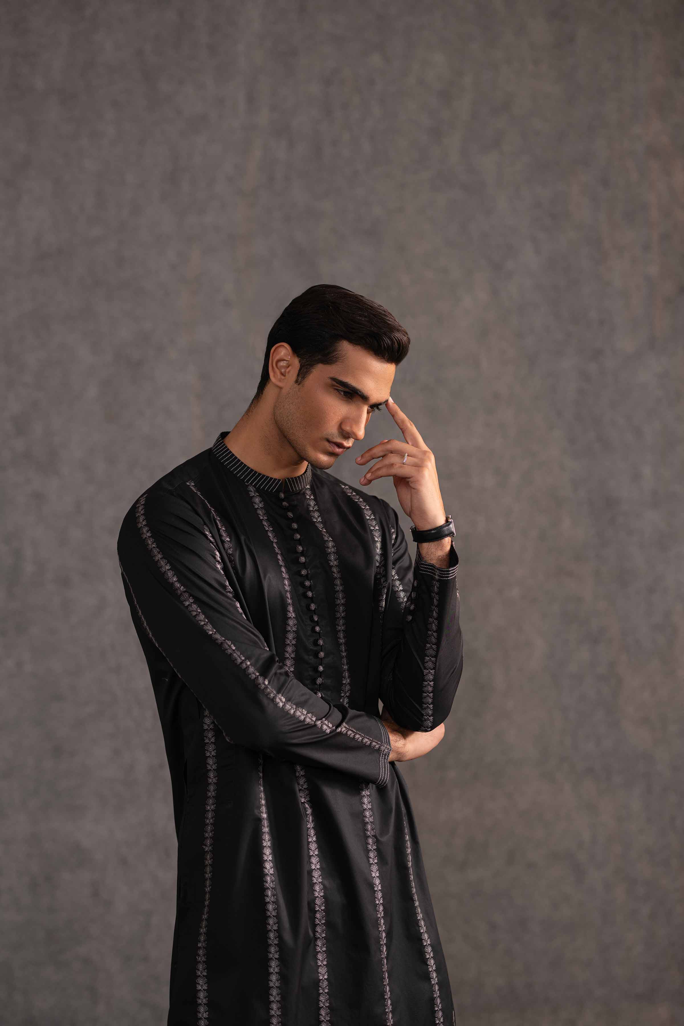 2 Piece - Embroidered Naqsh Suit - KNS25-03 for Men - Menswear Collection | Nishat | Shop Online