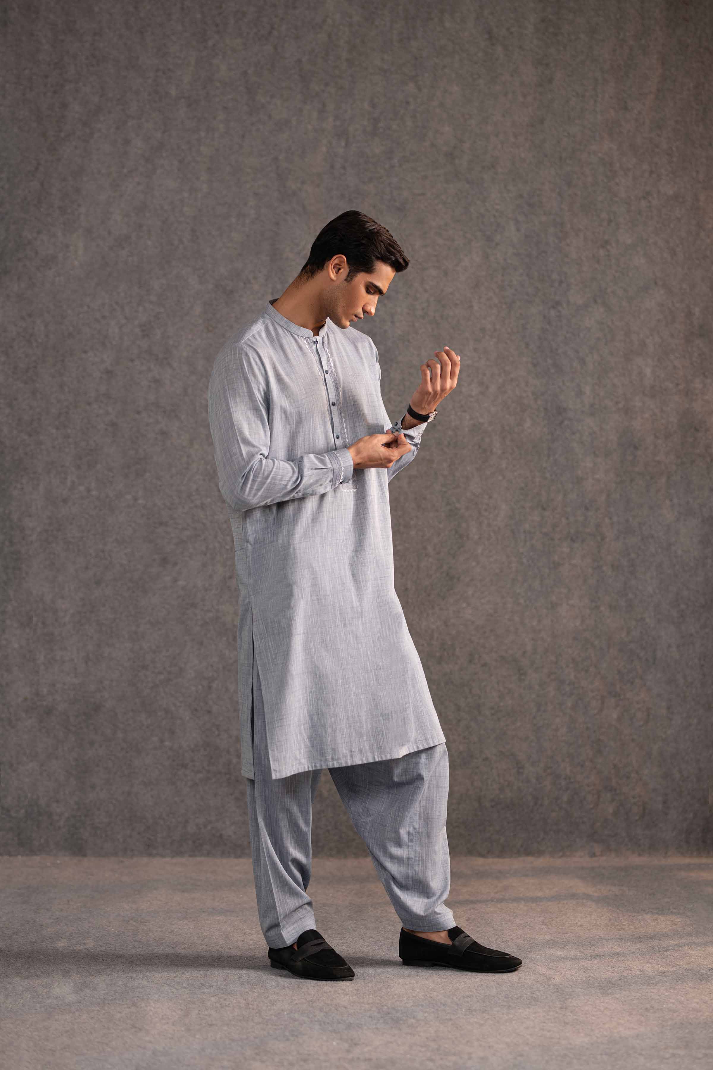 2 Piece - Embroidered Naqsh Suit - KNS25-05 for Men - Menswear Collection | Nishat | Shop Online