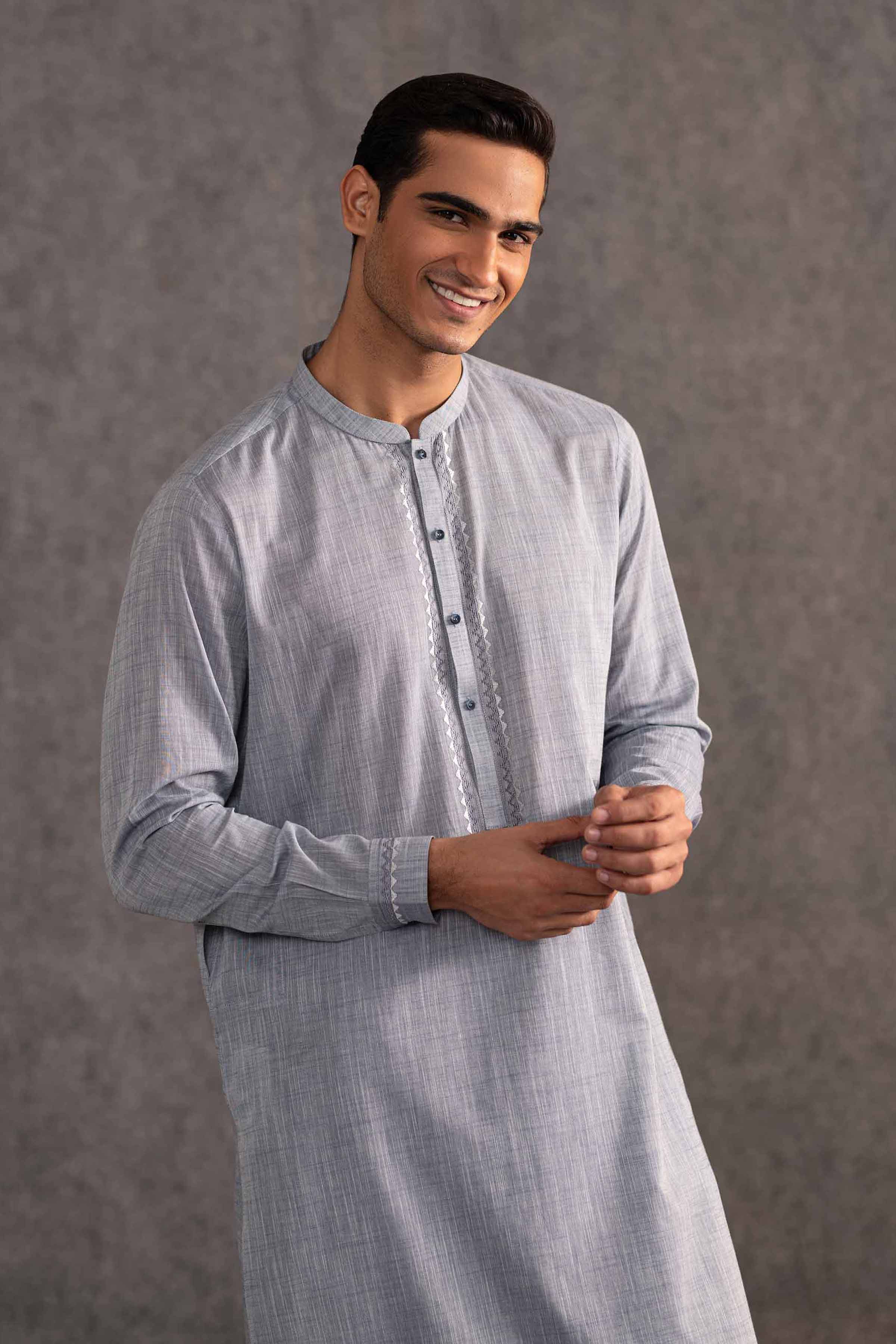 2 Piece - Embroidered Naqsh Suit - KNS25-05 for Men - Menswear Collection | Nishat | Shop Online