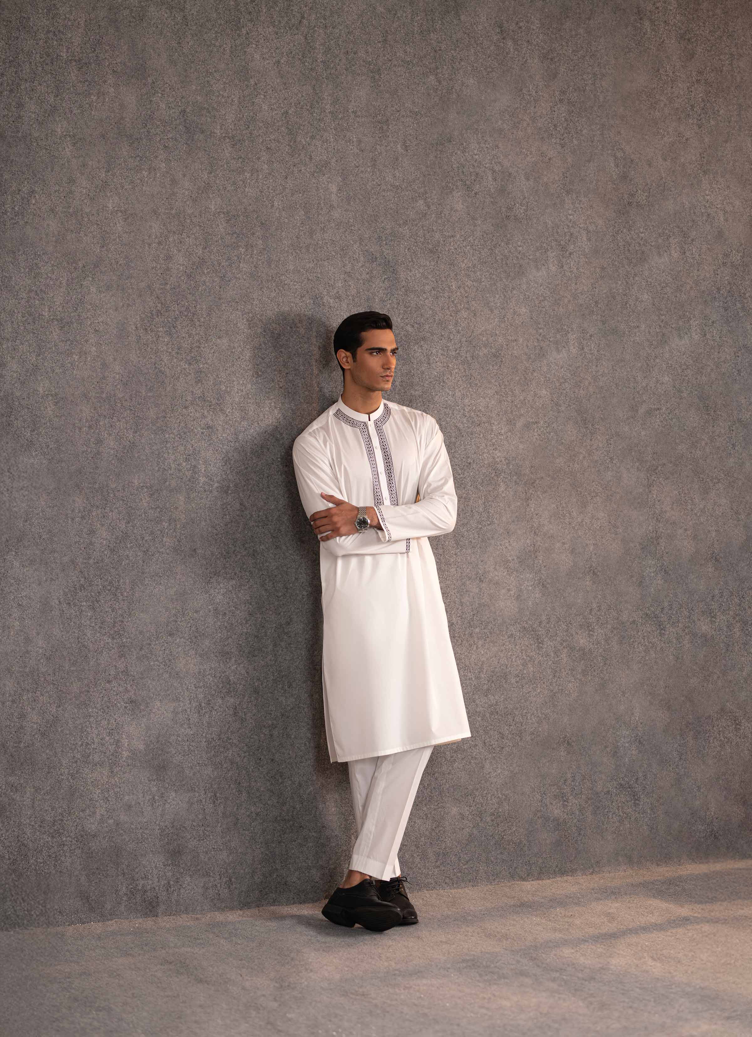 2 Piece - Embroidered Naqsh Suit - KNS25-06 for Men - Menswear Collection | Nishat | Shop Online
