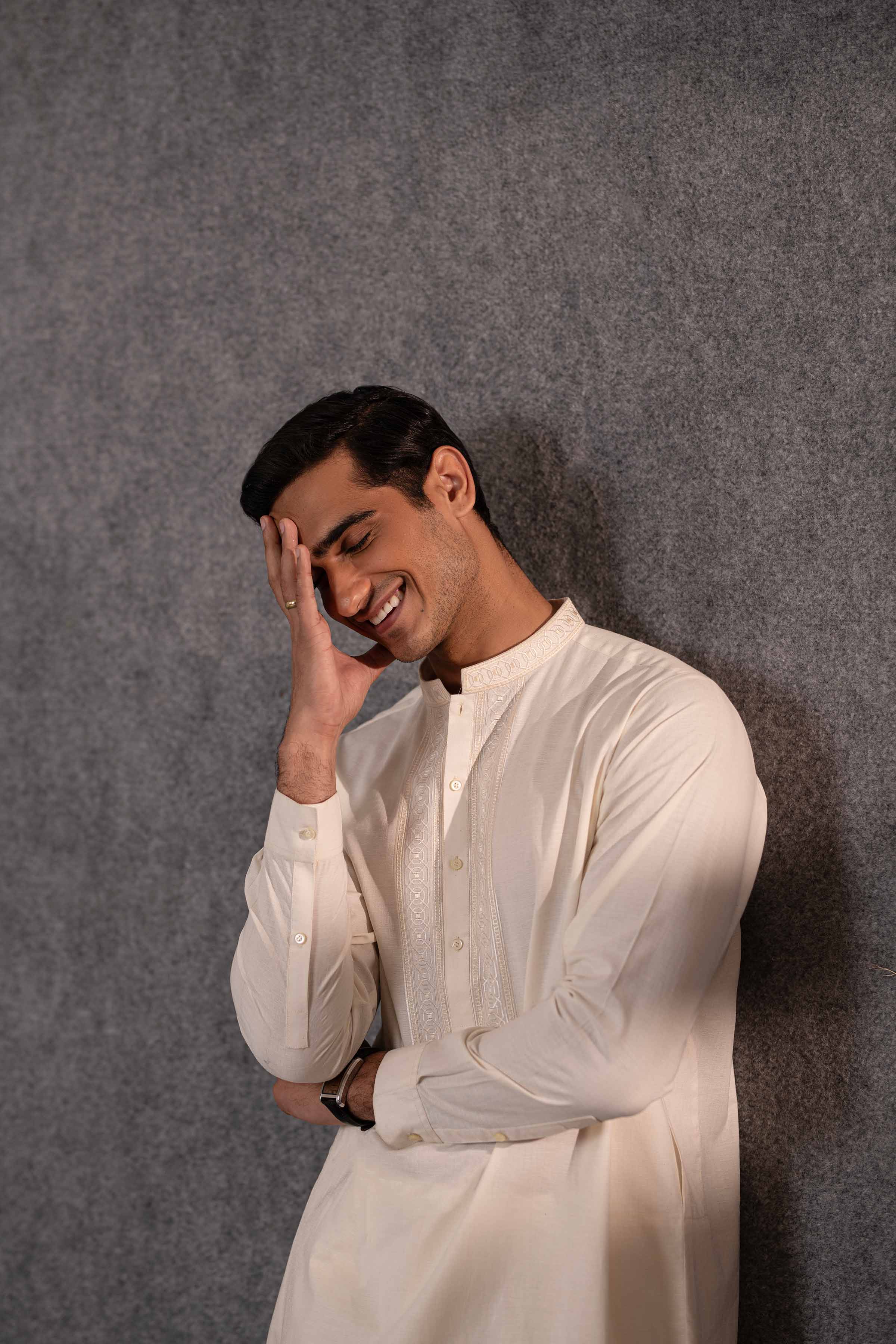 2 Piece - Embroidered Naqsh Suit - KNS25-08 for Men - Menswear Collection | Nishat | Shop Online
