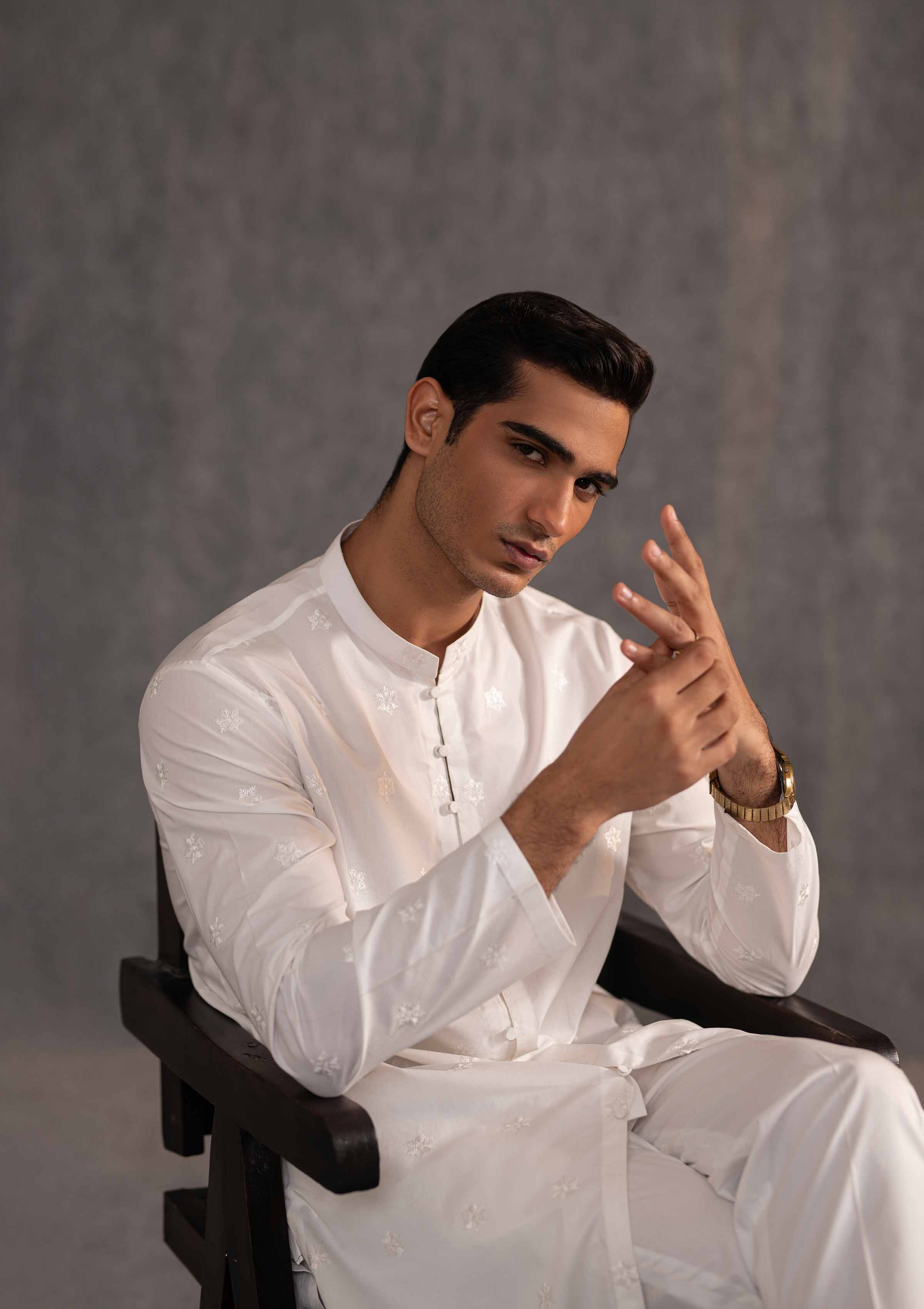 2 Piece - Embroidered Naqsh Suit - KNS25-09 for Men - Menswear Collection | Nishat | Shop Online