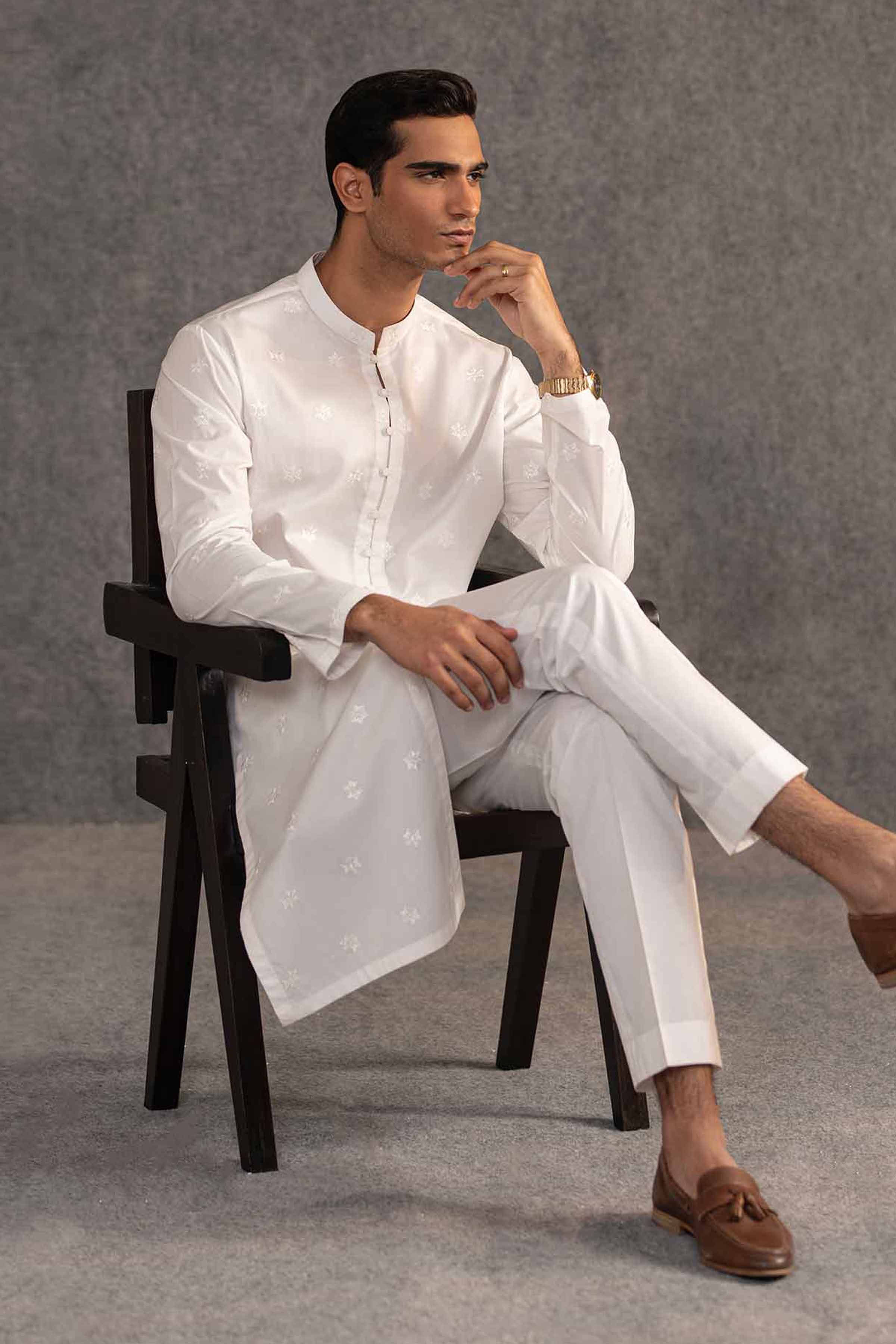 2 Piece - Embroidered Naqsh Suit - KNS25-09 for Men - Menswear Collection | Nishat | Shop Online