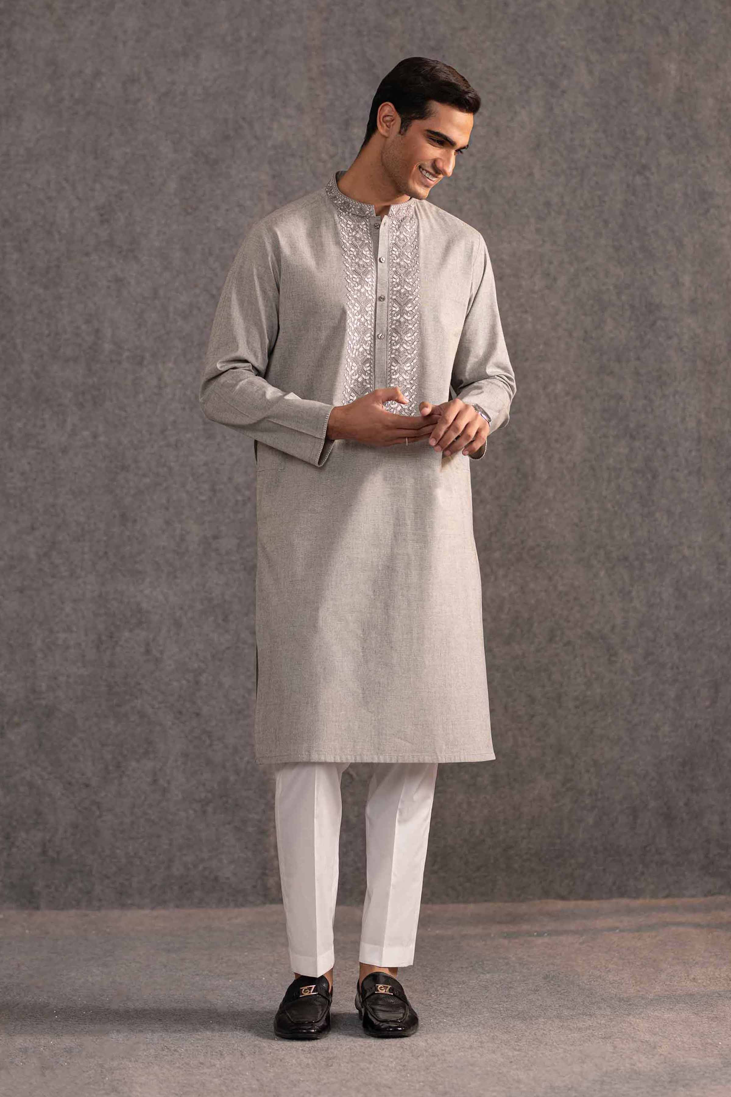 2 Piece - Embroidered Naqsh Suit - KNS25-10 for Men - Menswear Collection | Nishat | Shop Online
