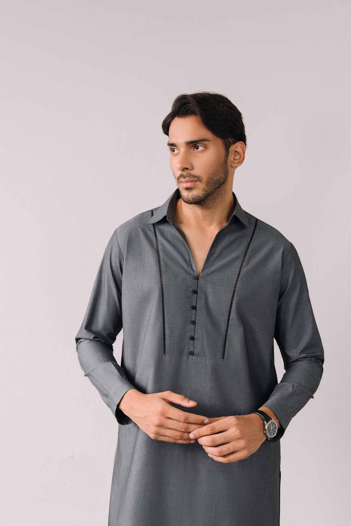 Naqsh Gents Loose Fabric Grey