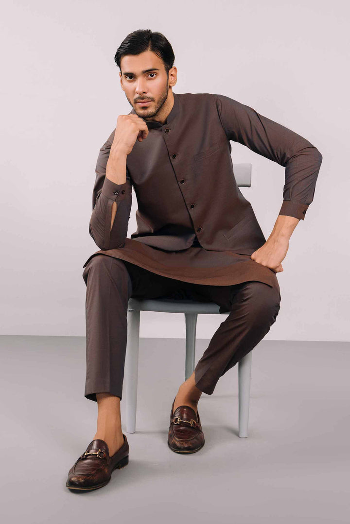 Naqsh Gents Loose Fabric Brown