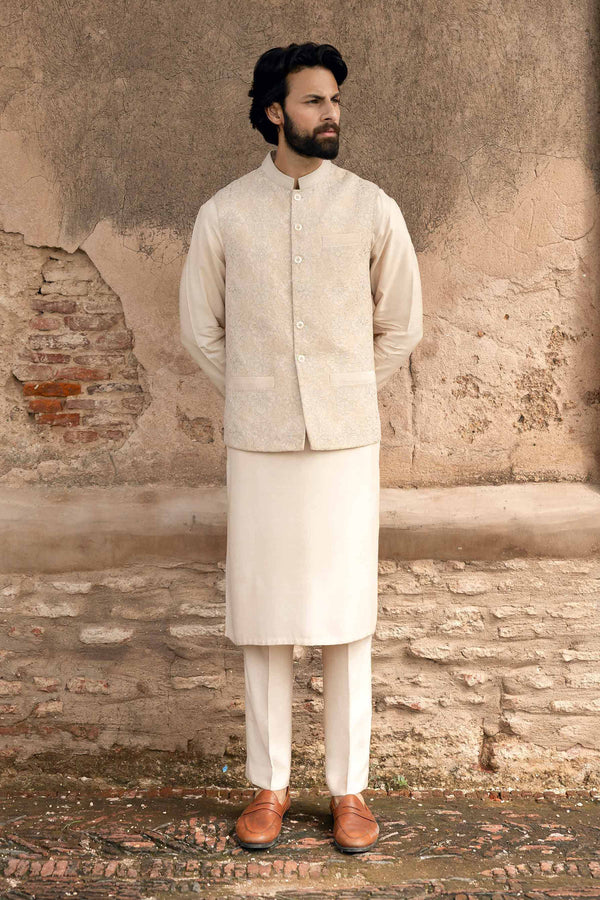 Embroidered Waistcoat - KNW25-01 for Men - Ready To Wear Collection | Nishat | Shop Online