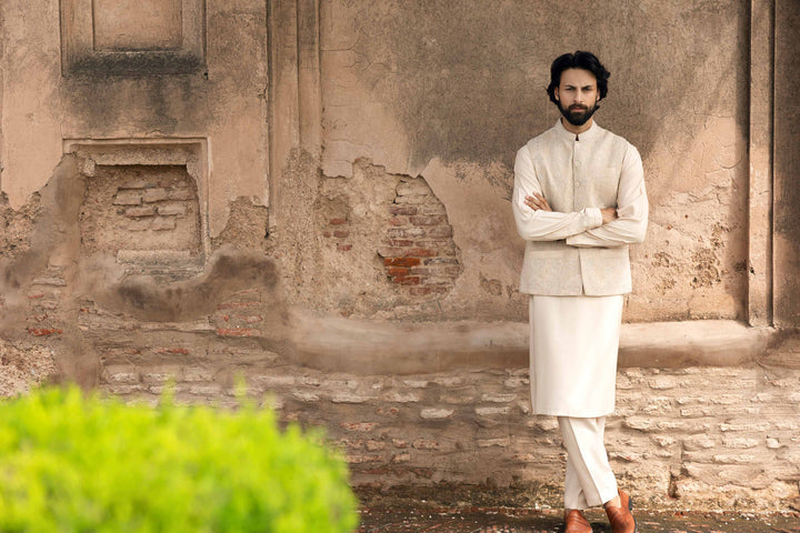 Embroidered Waistcoat - KNW25-01 for Men - Ready To Wear Collection | Nishat | Shop Online