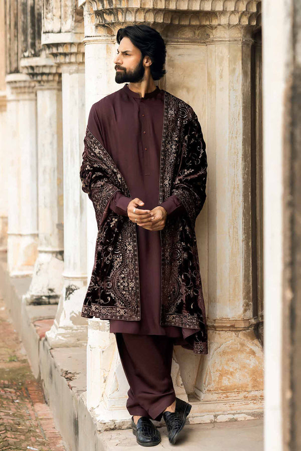 Embroidered Shawl - KNW25-14