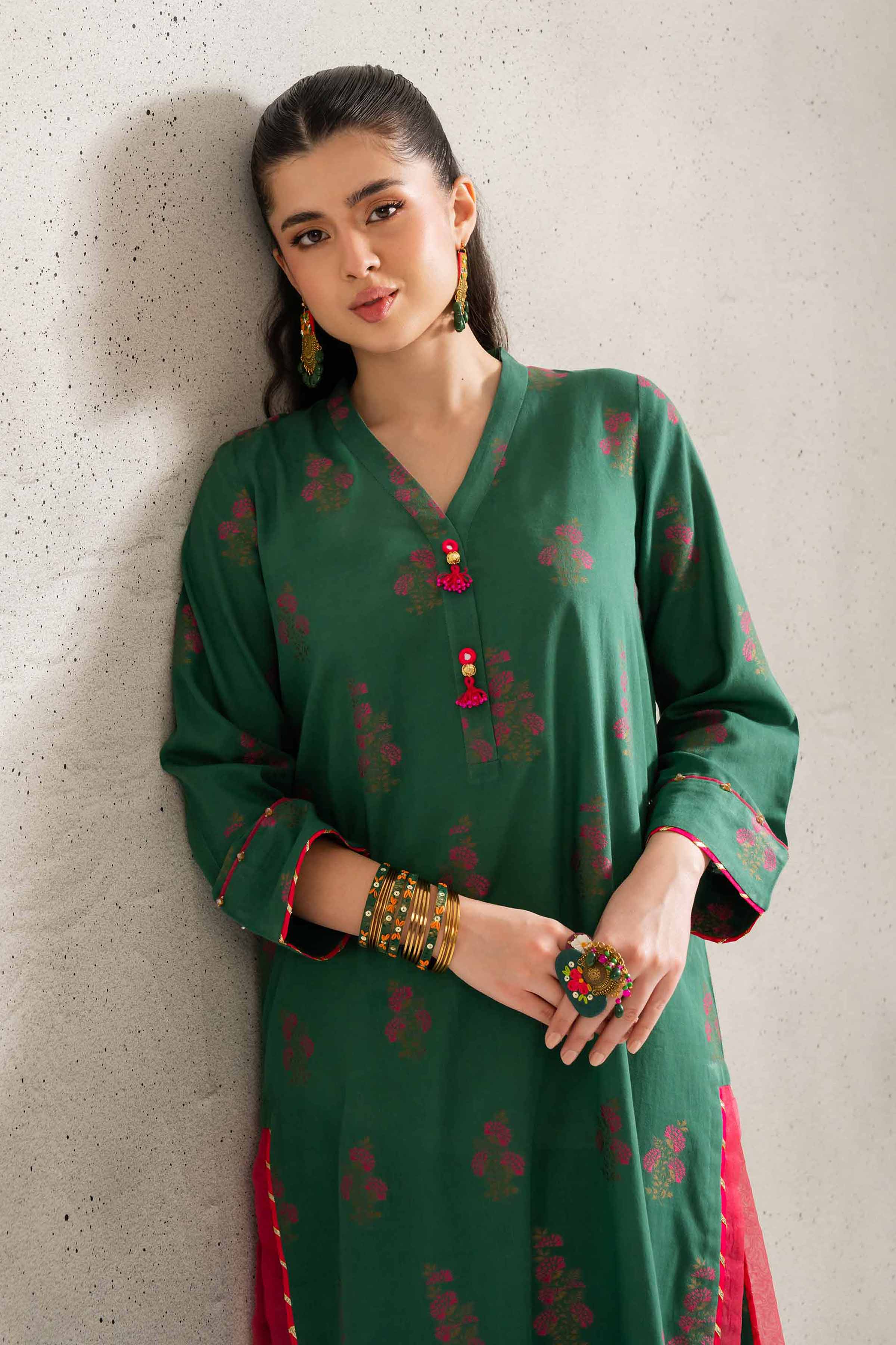 Pret Color Contrast 2 Piece Printed Suit