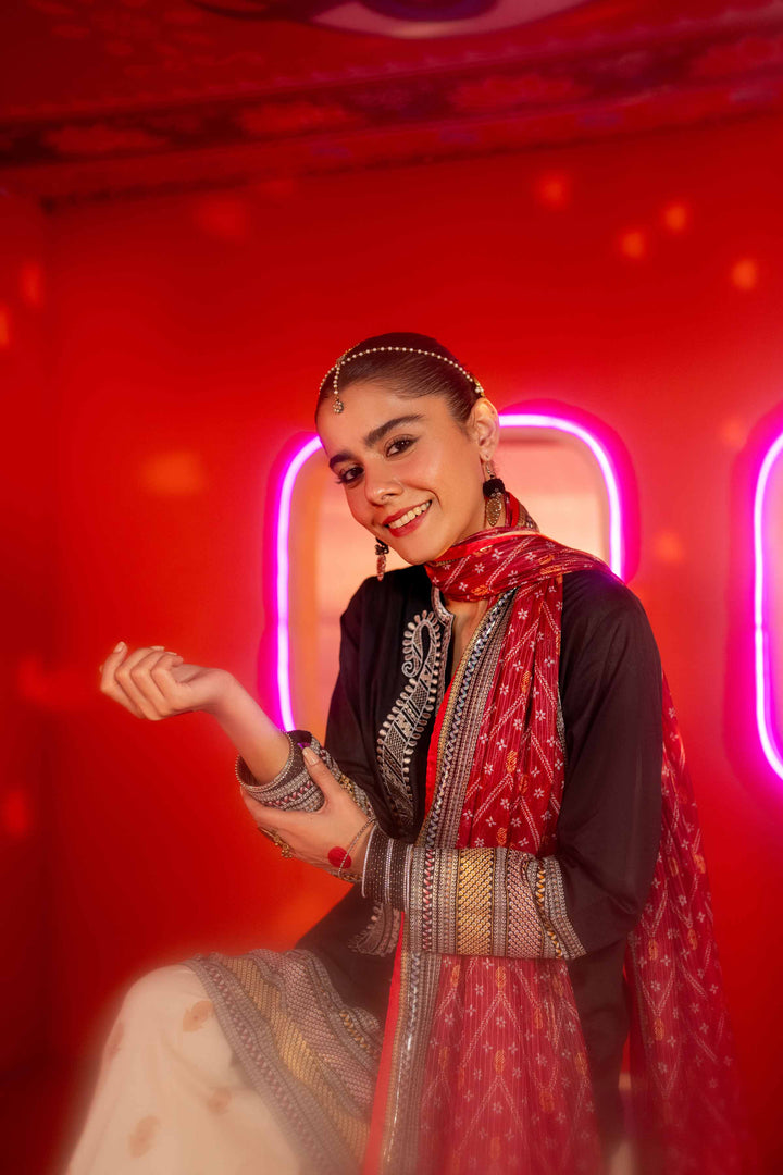 3 Piece - Printed Embroidered Suit - PE25-257 - for Women - Pret Collection | Nishat | Shop Online