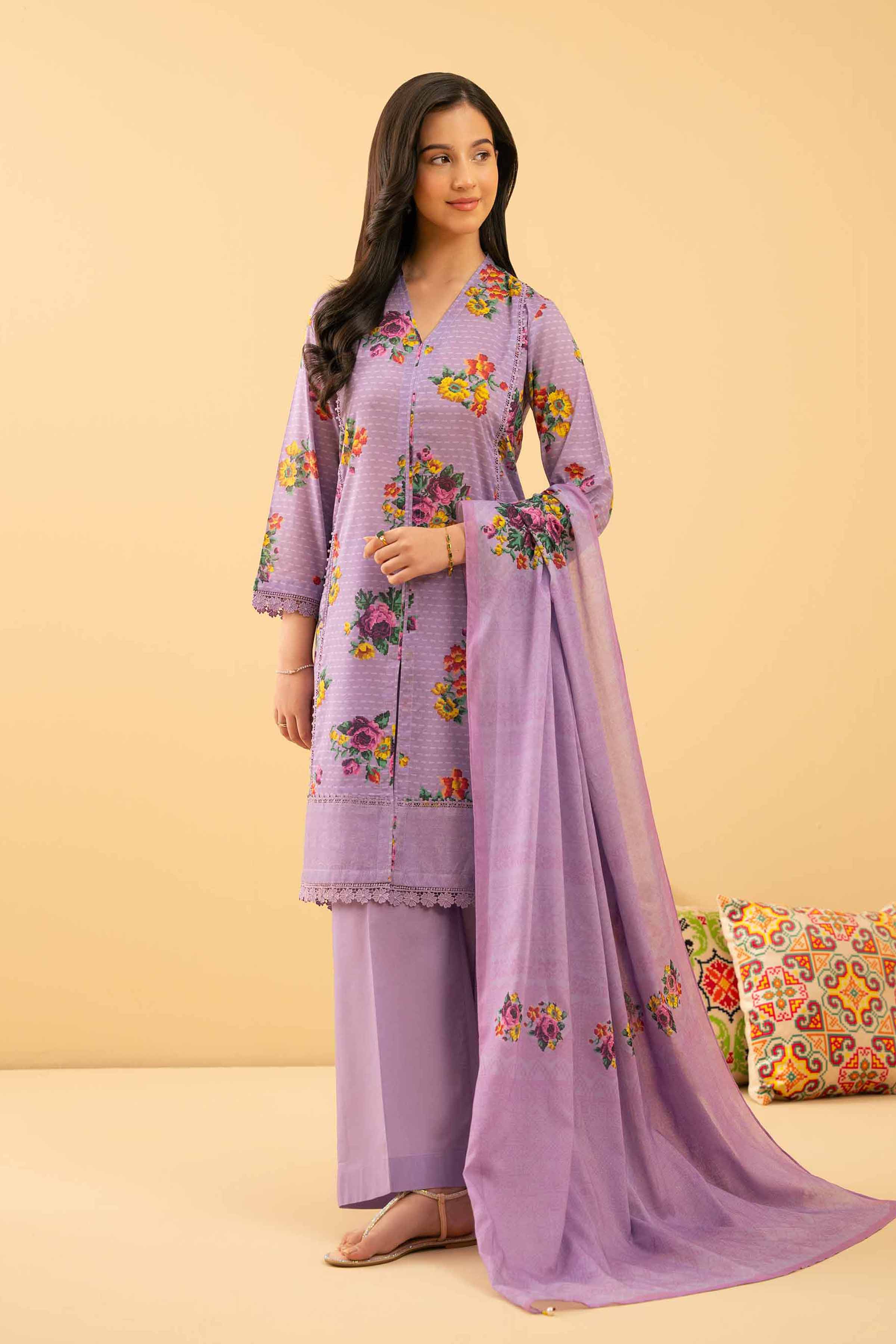 3 Piece - Printed Suit - PE25-374 for Women - Pret Collection | Nishat | Shop Online