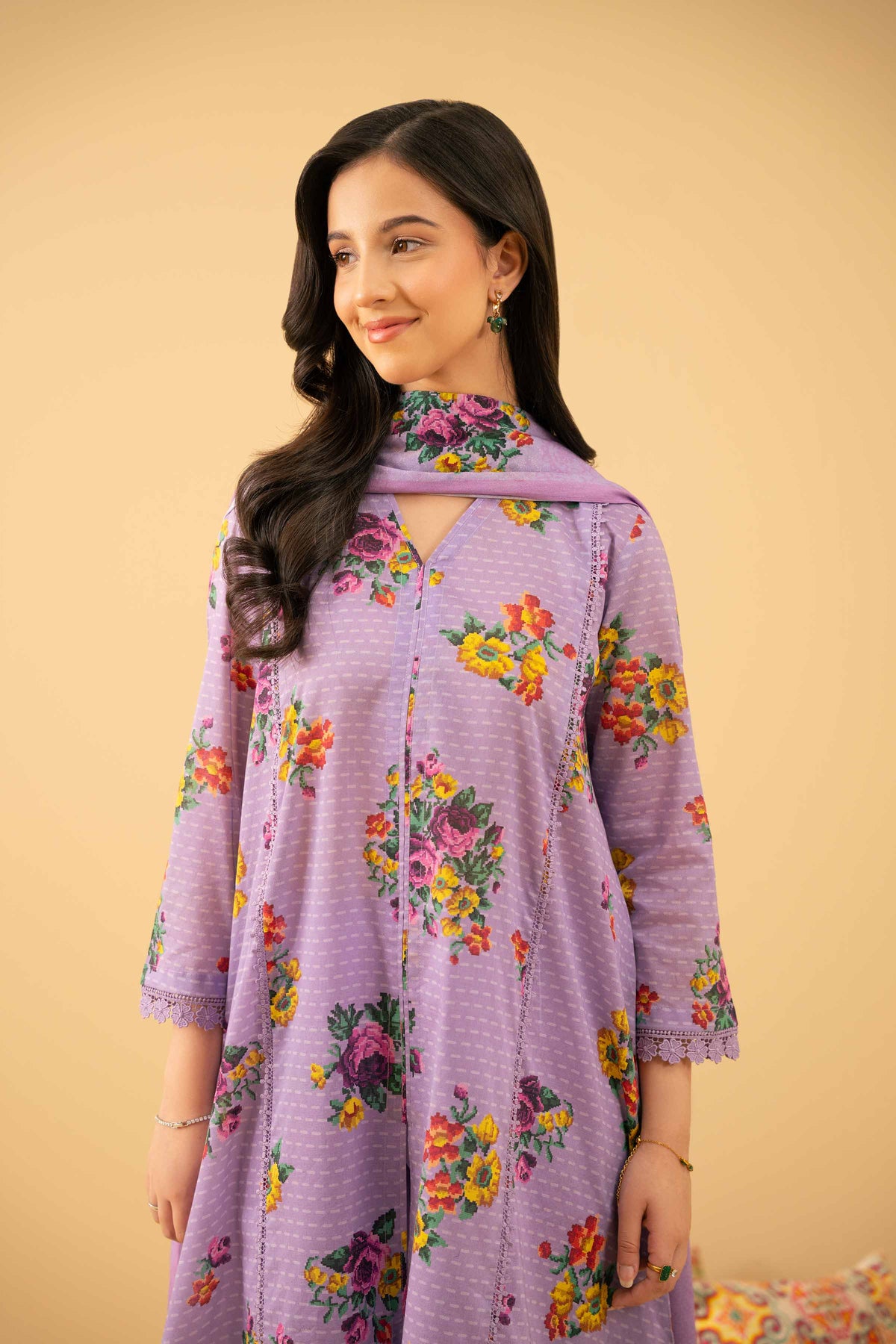 3 Piece - Printed Suit - PE25-374 for Women - Pret Collection | Nishat | Shop Online