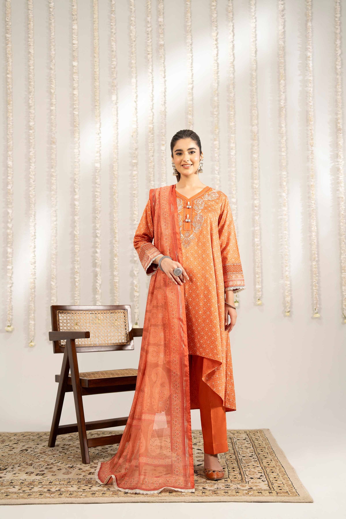 3 Piece - Printed Embroidered Suit - PE25-378 for Women - Pret Collection | Nishat | Shop Online