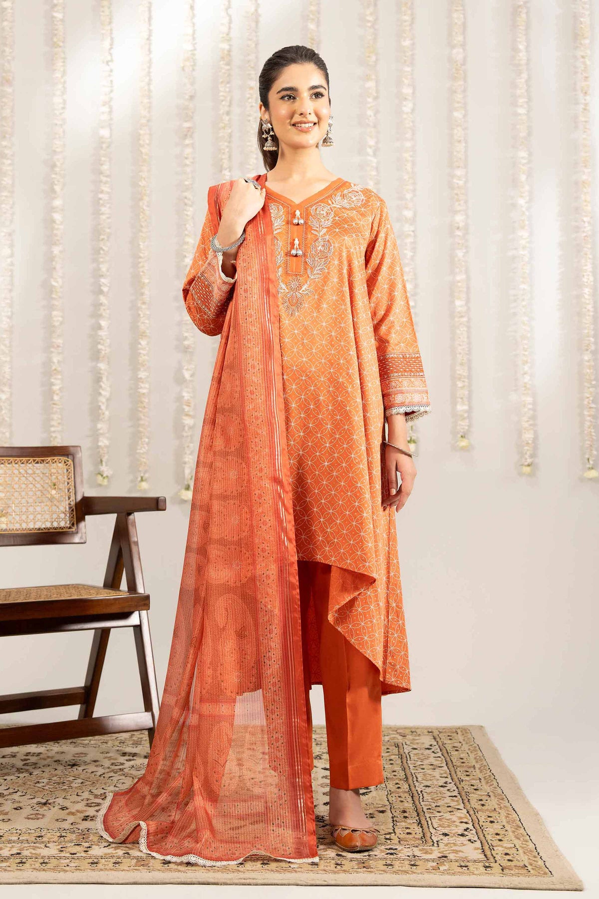3 Piece - Printed Embroidered Suit - PE25-378 for Women - Pret Collection | Nishat | Shop Online