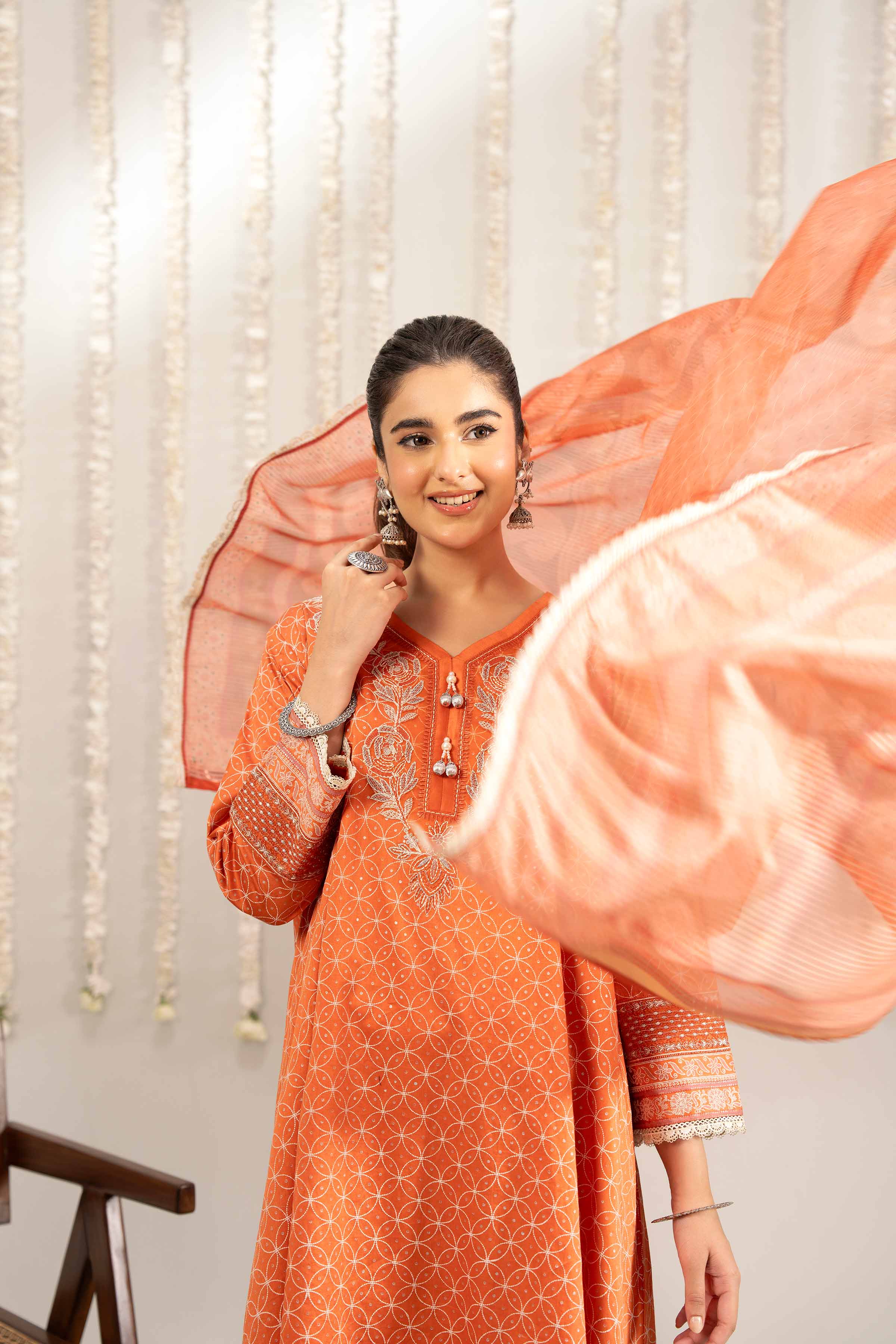 3 Piece - Printed Embroidered Suit - PE25-378 for Women - Pret Collection | Nishat | Shop Online