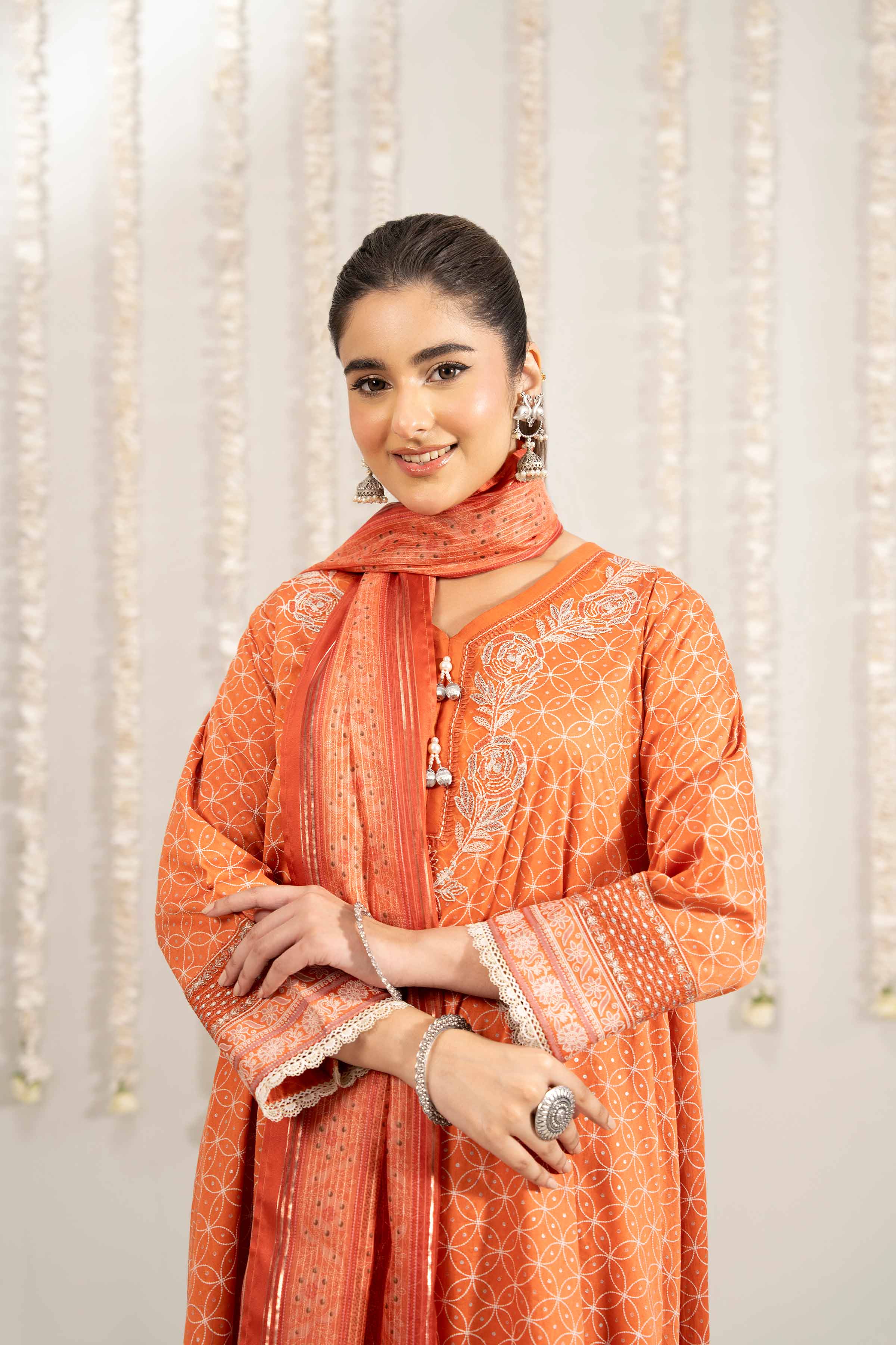 3 Piece - Printed Embroidered Suit - PE25-378 for Women - Pret Collection | Nishat | Shop Online