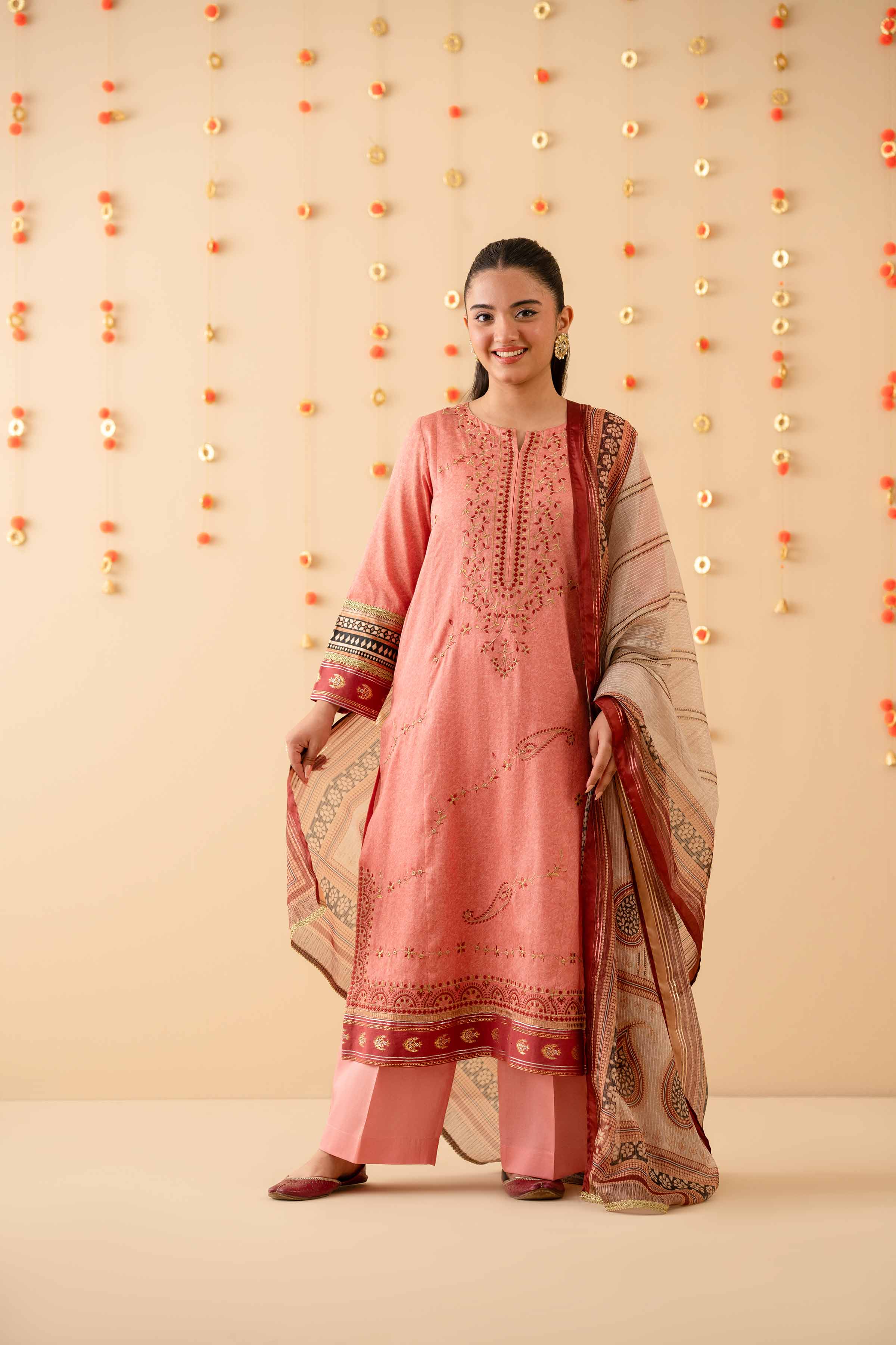 3 Piece - Printed Embroidered Suit - PE25-452 for Women - Pret Collection | Nishat | Shop Online