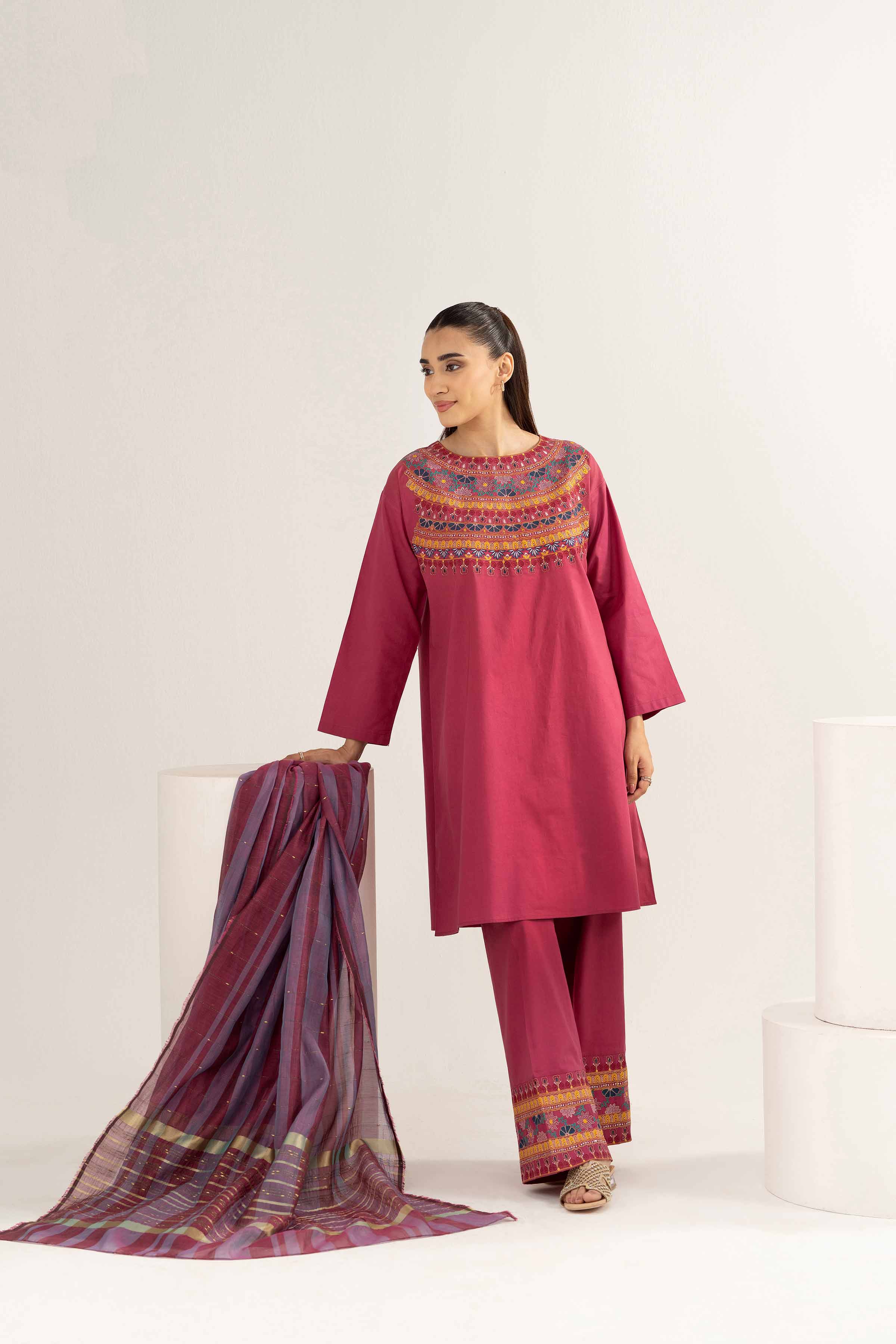 3 Piece - Embroidered Suit - PE25-470 for Women - Pret Collection | Nishat | Shop Online